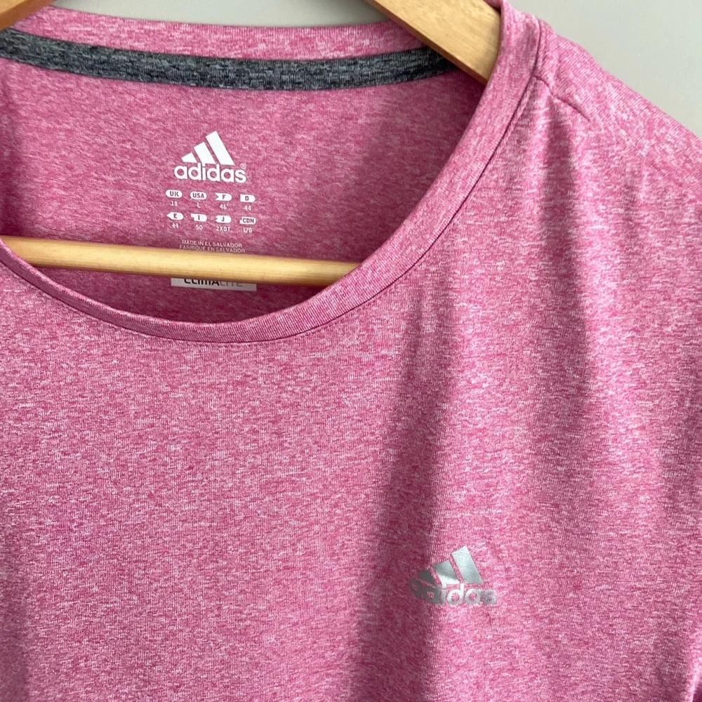 ADIDAS WORKOUT TOP PINK SIZE LARGE - Picture 2 of 3